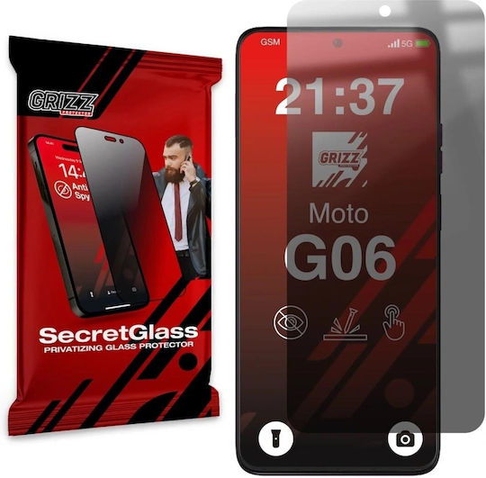 Grizzglass Secretglass Matt Datenschutz Gehärtetes Glas Motorola Moto G06