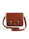 Leather Women's Shoulder Bag Tabac Brown