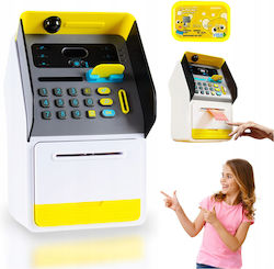 Atm-style Piggy Bank Bills Coins Password Facial Recognition Counting Function 16.5 X 15.5 X 27 Cm