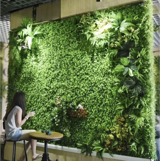 Decorative Panel Artificial Plants Realistic Appearance Outdoor Indoor Use 3 Cm Thickness Pp 60 X 40 Cm Green Decorative Panel Artificial Plants Realistic Appearance Outdoor Indoor Use 3 Cm Thickness Pp 60 X 40 Cm Green