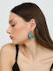 Doca Gold Plated Earrings with Turquoise Stones