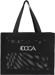 Doca Geantă De Plajă Din Material Textil Neagră
