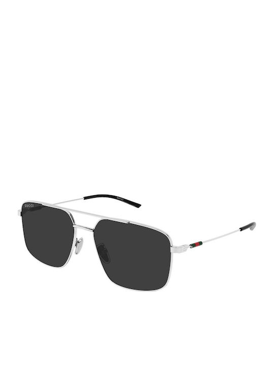 Gucci Unisex Sunglasses With Silver Metallic Frame And Grey Lens GG2096SA 001