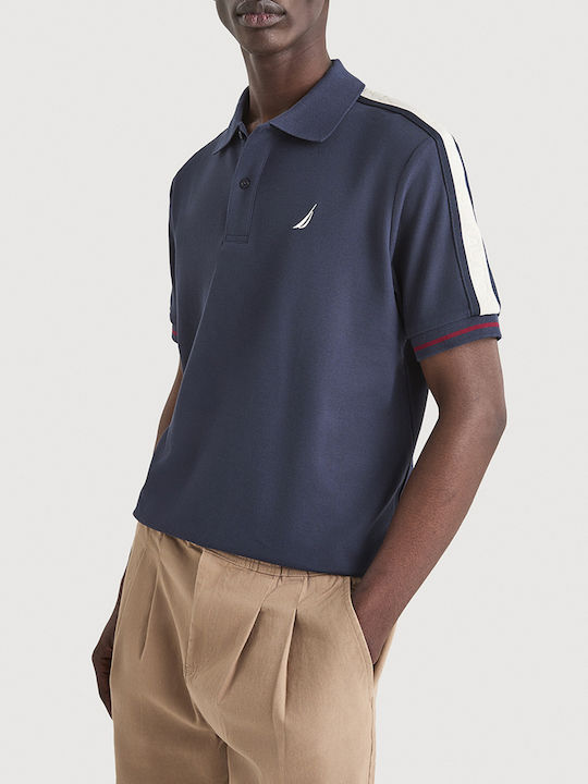 Nautica Polo Short Sleeve Blouse Navy Blue