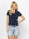 Women's Cotton Blouse Hibiscus