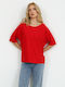 Damen Bluse Rot