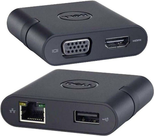 Dell Converter USB-B Male to Ethernet / HDMI / USB-A / VGA Female 1 Piece 0.503.228