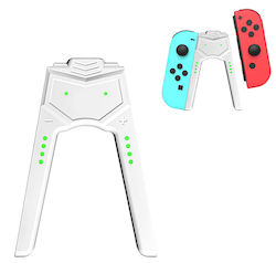 Charging Stand Nintendo Switch Console Compatible V1 V2 Oled Models Led Indicator Usb-c Connector 100 Cm Cable 105 X 75 Mm White