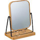 Relaxdays Makeup Mirror Tabletop 23x14.5cm Brown