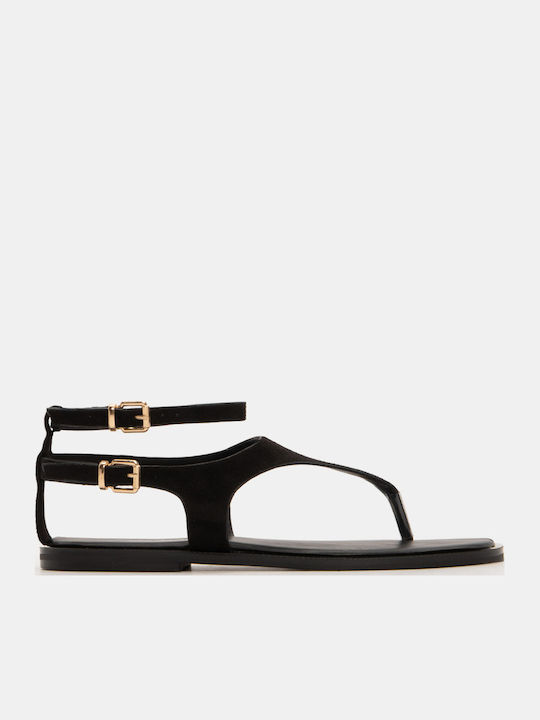 Luigi Flache Sandalen Für Damen Schwarz