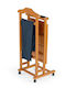Arredamenti Italia Teleskopischer Kleiderständer aus Holz Braune 45x103cm
