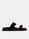 Flache Damen Sandalen Flatforms Schwarz