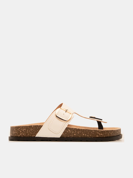 Luigi Flache Damen Sandalen Flatforms Weiß