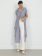 Midi Shirt Dress Blue