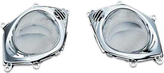 Kuryakyn Led Капаци За Колонки За Мотоциклет Honda '06 '17 Gold Wing Gl1800 F6b Хром Акцент Аксесоар Решетки За Колонки Хром