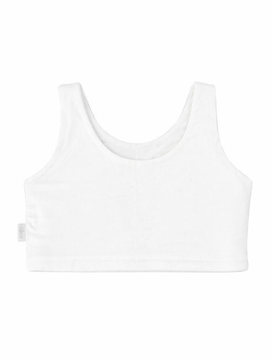 Παιδικό Crop Top Κοντομάνικο Εκρού