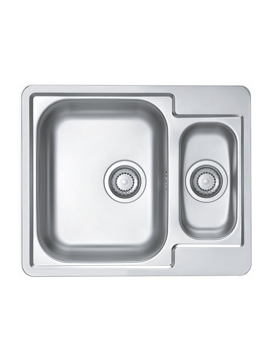 Alveus Drop-In Kitchen Sink Inox L50xW61.5cm Gray
