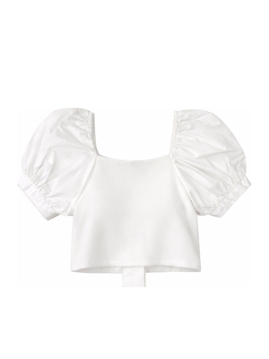 Παιδικό Crop Top Κοντομάνικο Leuko