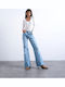 Women's Flared Jean Pants Mid Rise