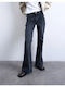 Women's Flared Jean Pants Mid Rise