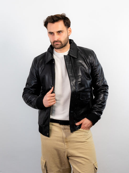 Chic & Clicks Leder Herren Jacke Schwarz