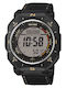 Casio Digital Herrenuhr Solar mit Schwarzem Stoffarmband