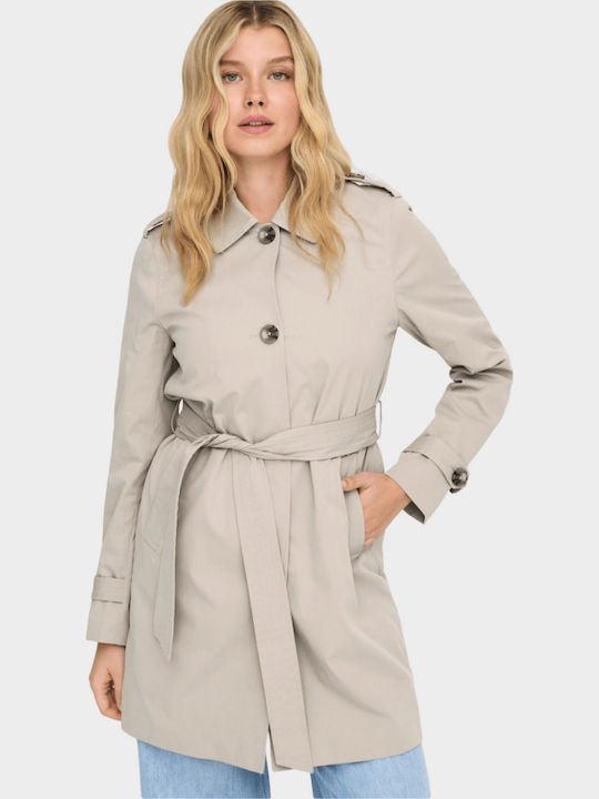 Only Women's Island Fossil Ecru Gabardine