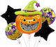 Set 5 Baloane Halloween Folie Portocalii