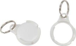 Brodit Keychain Case for AirTag in White Colour