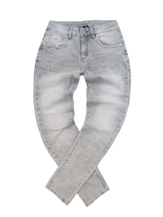 Ανδρικό Παντελόνι Τζιν με Slim Εφαρμογή Grey