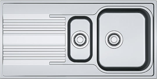 Franke Ένθετος Νεροχύτης Inox Μ100xΠ50cm Γκρι