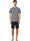 Vamp Summer Men's Cotton Pajama Blue