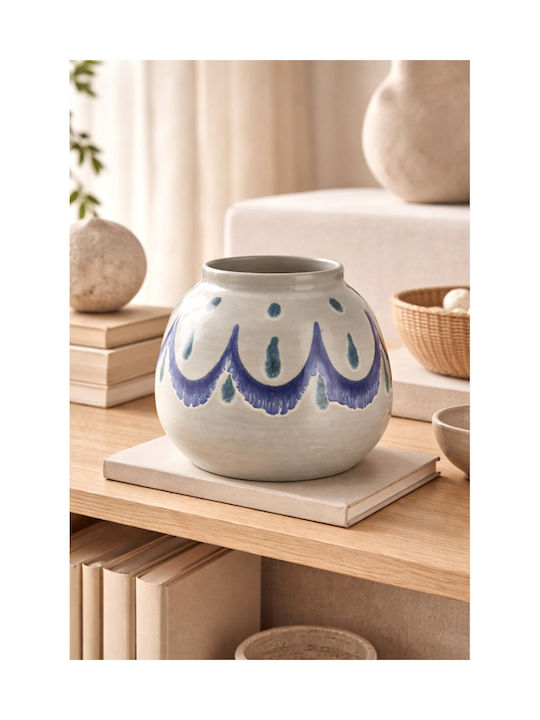 Kaemingk Vază Decorativă Ceramică Albastră 19x18xÎh19cm