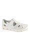 Leather Women's Moccasins in White Colour