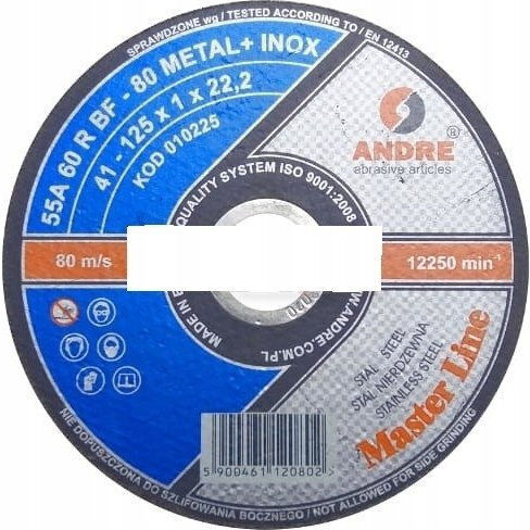 ANDRE abrasive articles Δίσκος Κοπής Μετάλλου 125mm