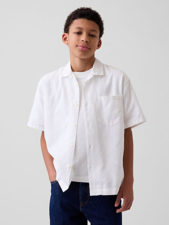 Kids Short-Sleeved Shirt Off White