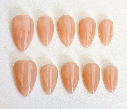 Nailvana Handmade Tipsuri Unghii False în Culoare Bej NVNN010