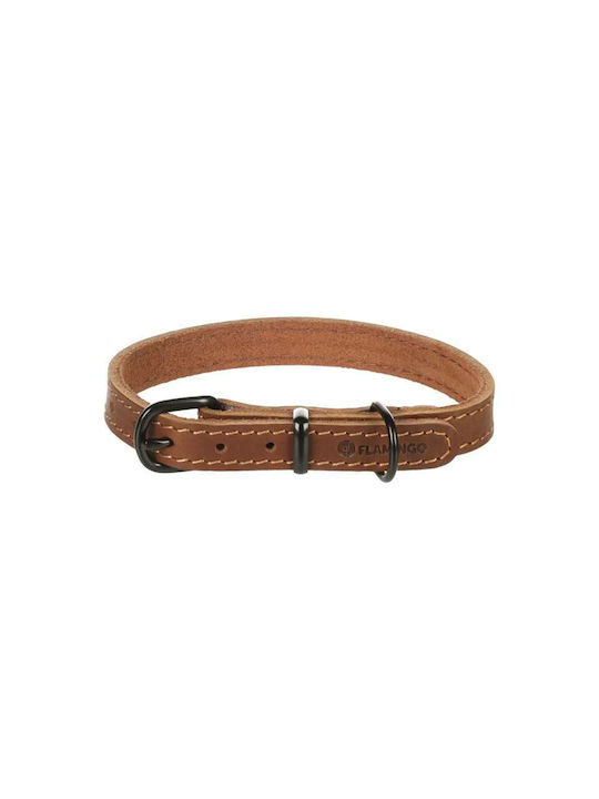 Flamingo Κολάρο Σκύλου Collar Montana Leather Cognac S 29.5-35.5cm X 15mm
