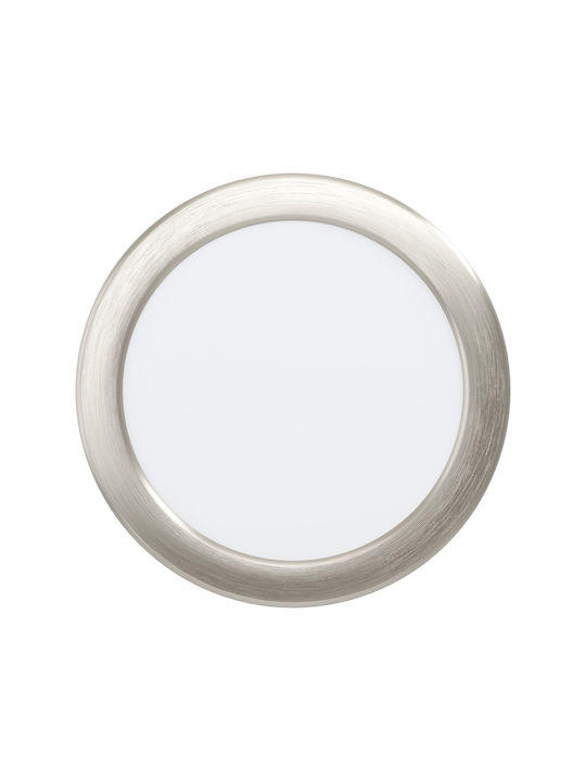 Eglo Fueva Mount Ceiling Light Bathroom 16.8cm Silver with Integrated LED
