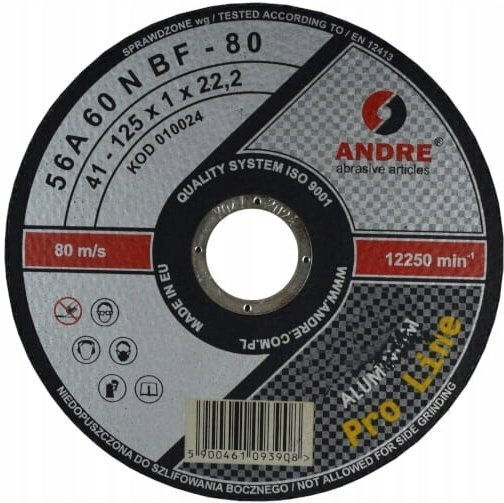 Andre Disc Metal 125 X 1.0mm Aluminium Pro Line 56a60rbf