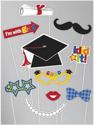 Σετ Φωτογραφικού Θαλάμου Αποφοίτηση Congrats Graduate Photo Props 10 Τμχ