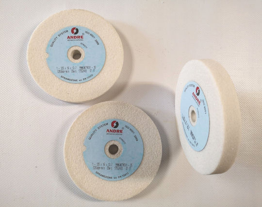 Andre Flat Grinding Wheel 125mm X 16mm X 12.7mm White Type 1