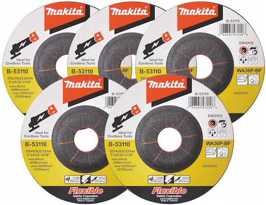 Makita Makita Flap Disc Si Carbide 125x22.23mm P 60 Stone Ceramic Plastics