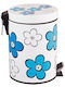 Raki Metallic Bathroom Bin 5l Blue