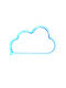 Decorative Led Cloud-shaped Lamp Plastic Built-in Cord 29.5x18.5 Cm Blue