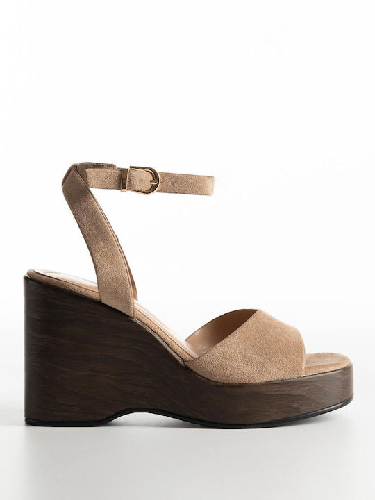 Bozikis Damenplattformen Look Alike Holzsohle W...