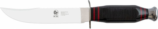 Icel Messer Schwarz in Leder-Gehäuse