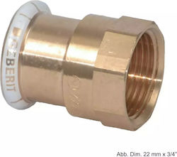 Press Connection Adapter Female Thread Geberit 15mm x 1/2"