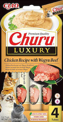Churu Katzenleckerei Luxus Huhn Wagyu Rindfleisch 56gr 4x14gr Churu Katzenleckerei Luxus Huhn Wagyu Rindfleisch 56gr 4x14gr