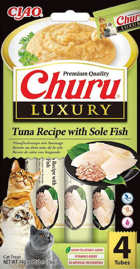 Λιχουδιά Churu Cat Luxury Tuna Sole Fish 56gr 4x14gr
